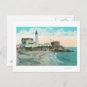 Buiten Uitzicht van de vuurtoren van het punt van Briefkaart (Voorkant / Achterkant)