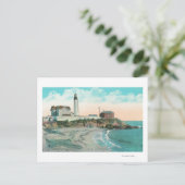 Buiten Uitzicht van de vuurtoren van het punt van Briefkaart (Staand voorkant)