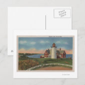 Buiten Uitzicht van de vuurtoren van Nobska Briefkaart (Voorkant / Achterkant)