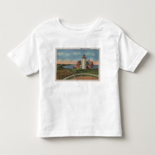 Buiten Uitzicht van de vuurtoren van Nobska Kinder Shirts (Voorkant)