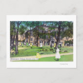 Buiten Uitzicht van de Washington School Briefkaart (Voorkant)