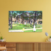 Buiten Uitzicht van de Washington School Canvas Afdruk (Insitu (Woonkamer))