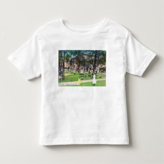 Buiten Uitzicht van de Washington School Kinder Shirts (Voorkant)