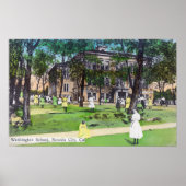 Buiten Uitzicht van de Washington School Poster (Voorkant)