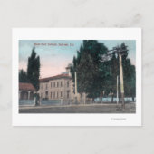 Buiten Uitzicht van de West End School Briefkaart (Voorkant)