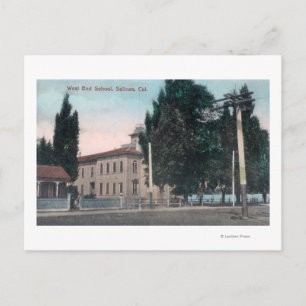 Buiten Uitzicht van de West End School Briefkaart