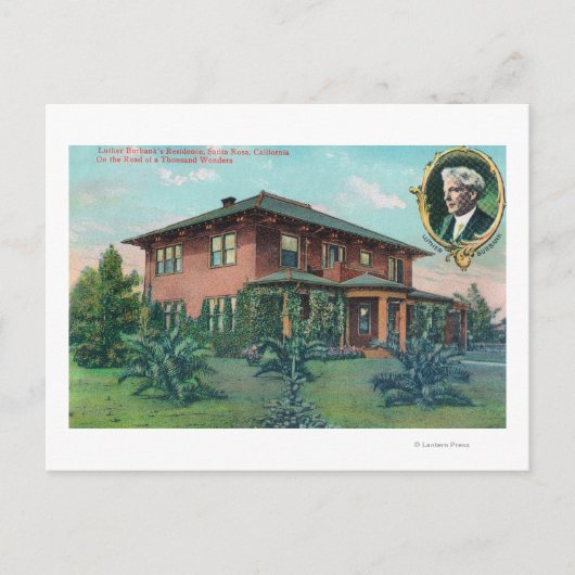 Buiten Uitzicht van de woonplaats van Luther Burba Briefkaart (Voorkant)