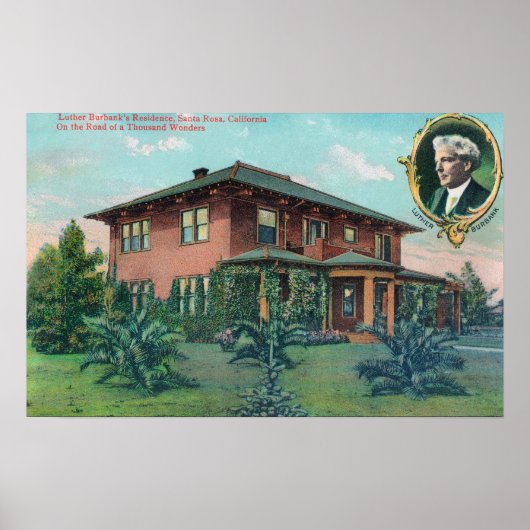 Buiten Uitzicht van de woonplaats van Luther Burba Poster (Voorkant)