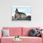 Buiten Uitzicht van East Side School Bldg Canvas Afdruk (Insitu (Woonkamer))