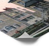 Buiten Uitzicht van East Side School Bldg Poster (Hoek)