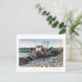 Buiten Uitzicht van een Gold DredgerOroville, CA Briefkaart (Staand voorkant)