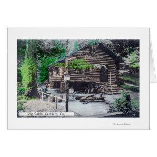 Buiten Uitzicht van een Log CabinCazadero, CA