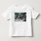 Buiten Uitzicht van een Log CabinCazadero, CA Kinder Shirts (Voorkant)