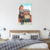 Buiten Uitzicht van een mijn, werknemers die vertr Canvas Afdruk (Insitu (Slaapkamer))