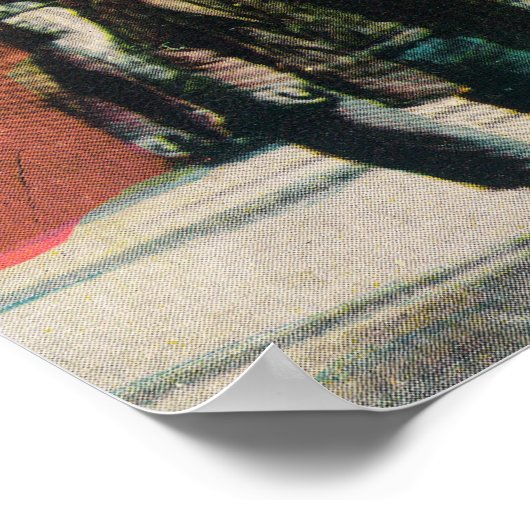 Buiten Uitzicht van een mijn, werknemers die vertr Poster (Hoek)