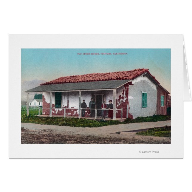 Buiten Uitzicht van een Oude Adobe HomeVentura, CA (Voorkant Horizontaal)