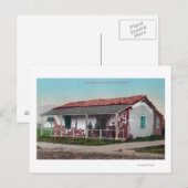 Buiten Uitzicht van een Oude Adobe HomeVentura, CA Briefkaart (Voorkant / Achterkant)