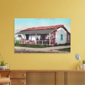 Buiten Uitzicht van een Oude Adobe HomeVentura, CA Canvas Afdruk (Insitu (Woonkamer))