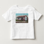 Buiten Uitzicht van een Oude Adobe HomeVentura, CA Kinder Shirts (Voorkant)