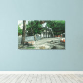 Buiten Uitzicht van een Road HouseYreka, CA Canvas Afdruk (Insitu (Houten vloer))