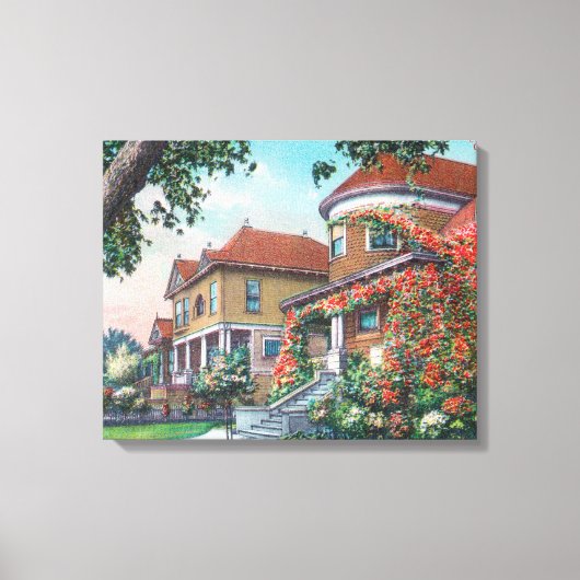 Buiten Uitzicht van een typische verblijfplaats Canvas Afdruk (Voorkant)