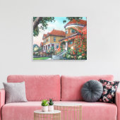 Buiten Uitzicht van een typische verblijfplaats Canvas Afdruk (Insitu (Woonkamer))