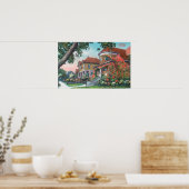 Buiten Uitzicht van een typische verblijfplaats Poster (Keuken)