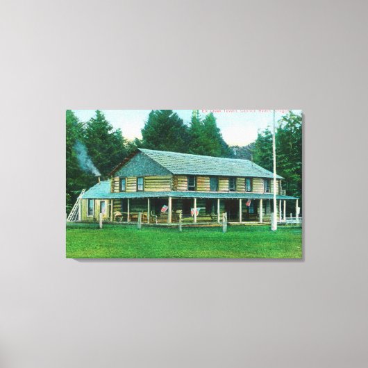 Buiten Uitzicht van Elk Creek Tavern Canvas Afdruk (Voorkant)