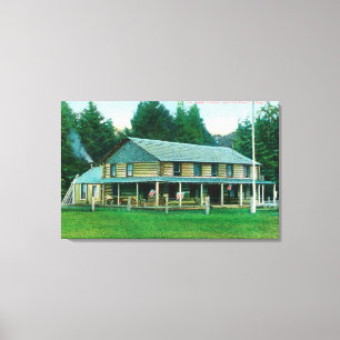 Buiten Uitzicht van Elk Creek Tavern Canvas Afdruk