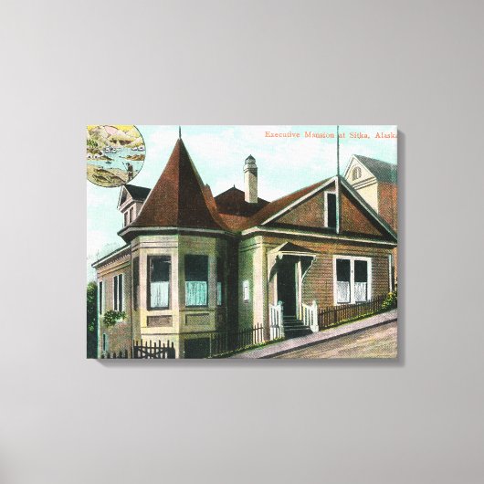 Buiten Uitzicht van Executive MansionSitka, AK Canvas Afdruk (Voorkant)