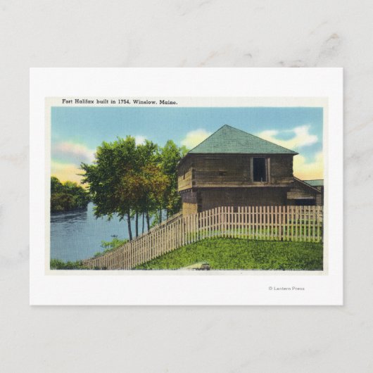 Buiten Uitzicht van Fort Halifax Briefkaart (Voorkant)
