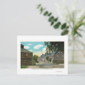 Buiten Uitzicht van Fort Weston en Block House Briefkaart (Staand voorkant)