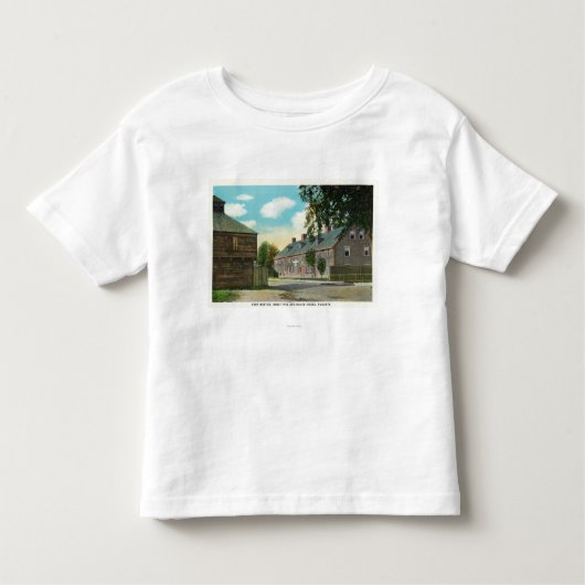 Buiten Uitzicht van Fort Weston en Block House Kinder Shirts (Voorkant)