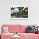 Buiten Uitzicht van Ft. Westerne en blokhuizen Canvas Afdruk (Insitu (Woonkamer))