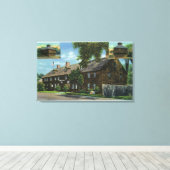 Buiten Uitzicht van Ft. Westerne en blokhuizen Canvas Afdruk (Insitu (Houten vloer))