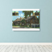 Buiten Uitzicht van Ft. Westerne en blokhuizen Canvas Afdruk (Insitu (Houten vloer))
