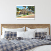 Buiten Uitzicht van Ft. Westerne en blokhuizen # Canvas Afdruk (Insitu (Slaapkamer))
