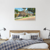 Buiten Uitzicht van Ft. Westerne en blokhuizen # Canvas Afdruk (Insitu (Slaapkamer))