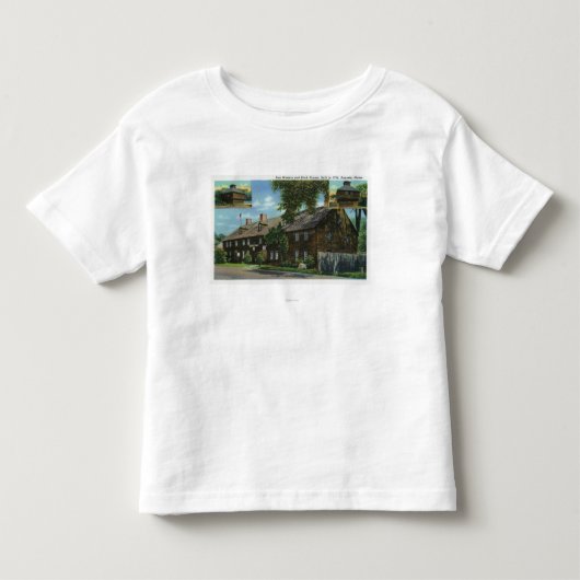 Buiten Uitzicht van Ft. Westerne en blokhuizen Kinder Shirts (Voorkant)
