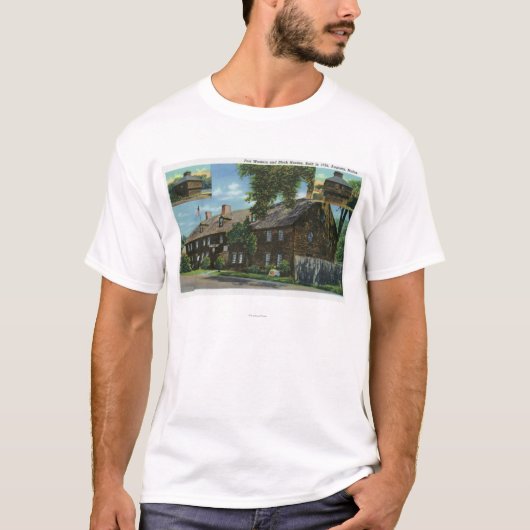 Buiten Uitzicht van Ft. Westerne en blokhuizen T-shirt (Voorkant)