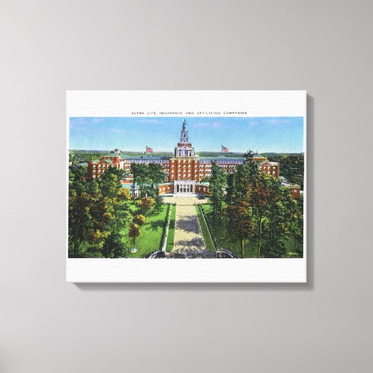 Buiten Uitzicht van het Aetna Life Insurance Build Canvas Afdruk (Voorkant)