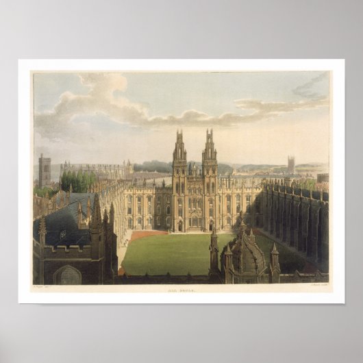 Buiten uitzicht van het All Souls College, genomen Poster (Voorkant)