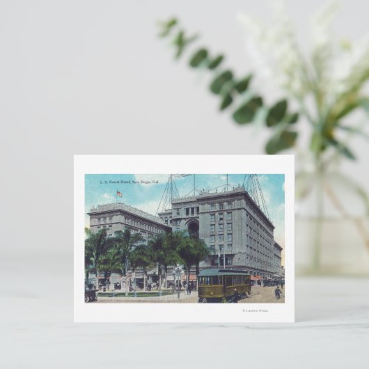 Buiten Uitzicht van het Amerikaans Grant Hotel Briefkaart (Staand voorkant)