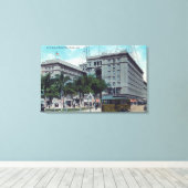 Buiten Uitzicht van het Amerikaans Grant Hotel Canvas Afdruk (Insitu (Houten vloer))