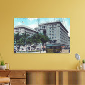 Buiten Uitzicht van het Amerikaans Grant Hotel Canvas Afdruk (Insitu (Woonkamer))