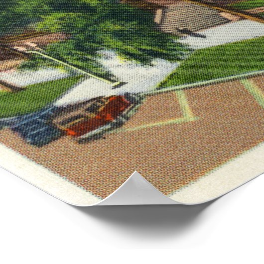 Buiten Uitzicht van het Amerikaanse hotel Poster (Hoek)