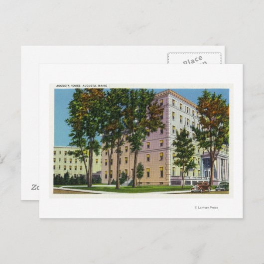 Buiten Uitzicht van het Augusta House Briefkaart (Voorkant / Achterkant)