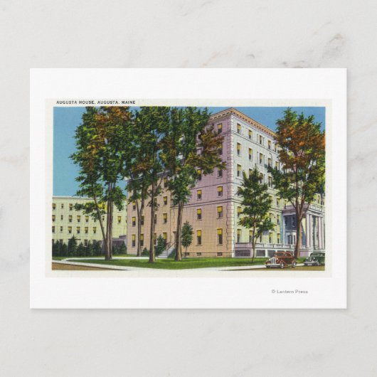 Buiten Uitzicht van het Augusta House Briefkaart (Voorkant)