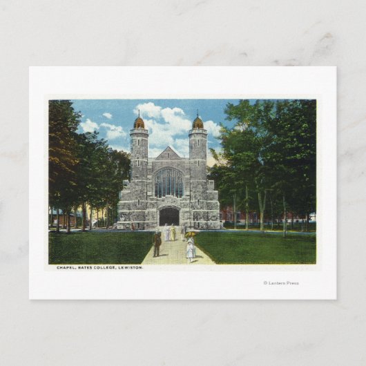 Buiten Uitzicht van het Bates College Chapel Briefkaart (Voorkant)