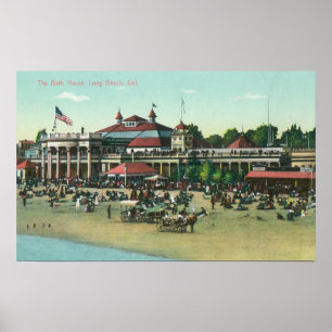 Buiten Uitzicht van het Bath HouseLong Beach, CA Poster